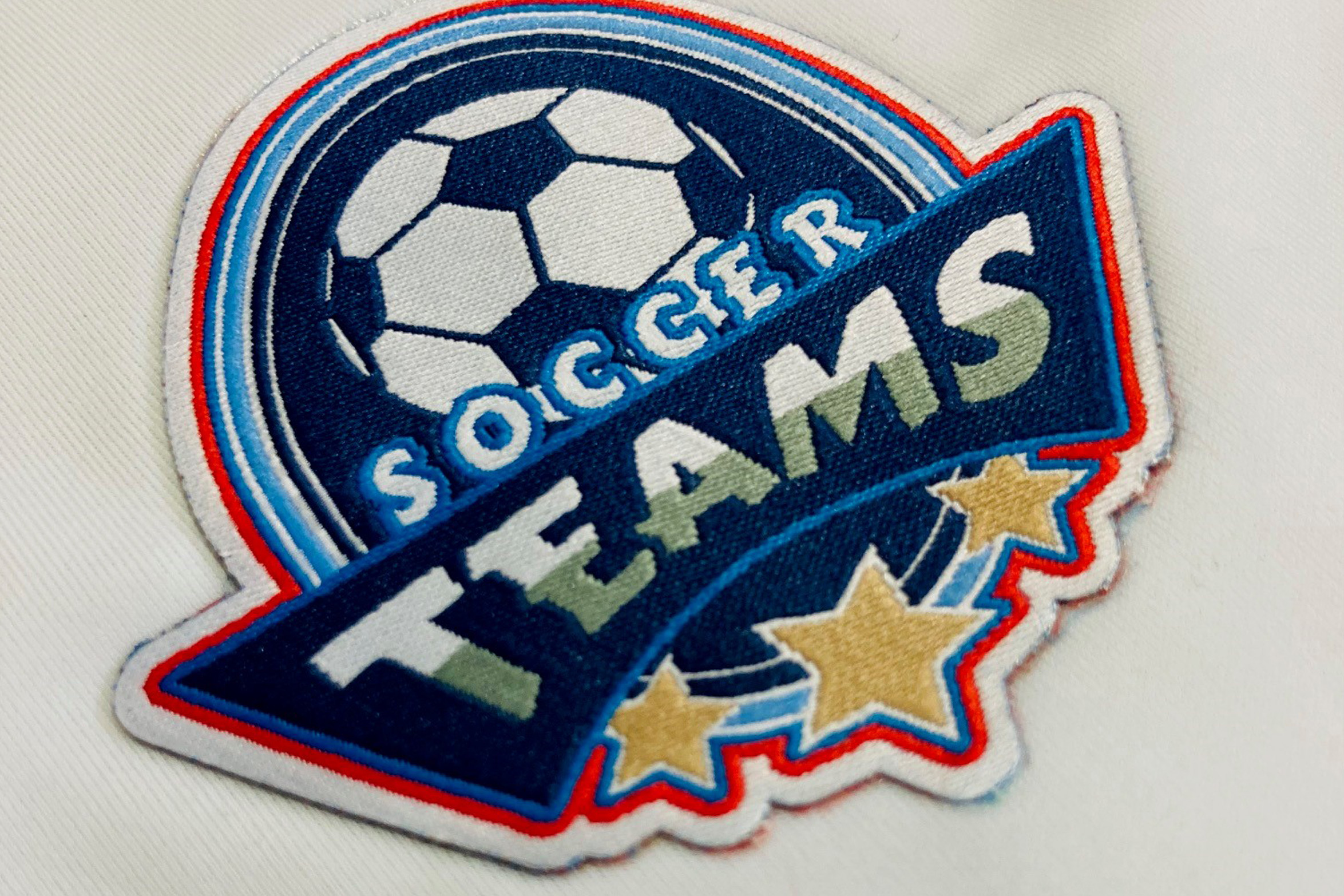 TC. Color Woven Badge 40 PMS kleuren textieltransfer op 60 graden wasbaar horloge